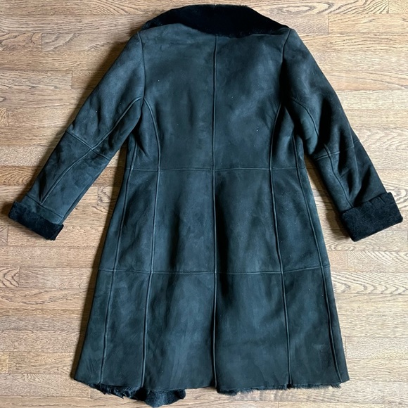 Genuine shearling midi coat - Picture 2 of 10